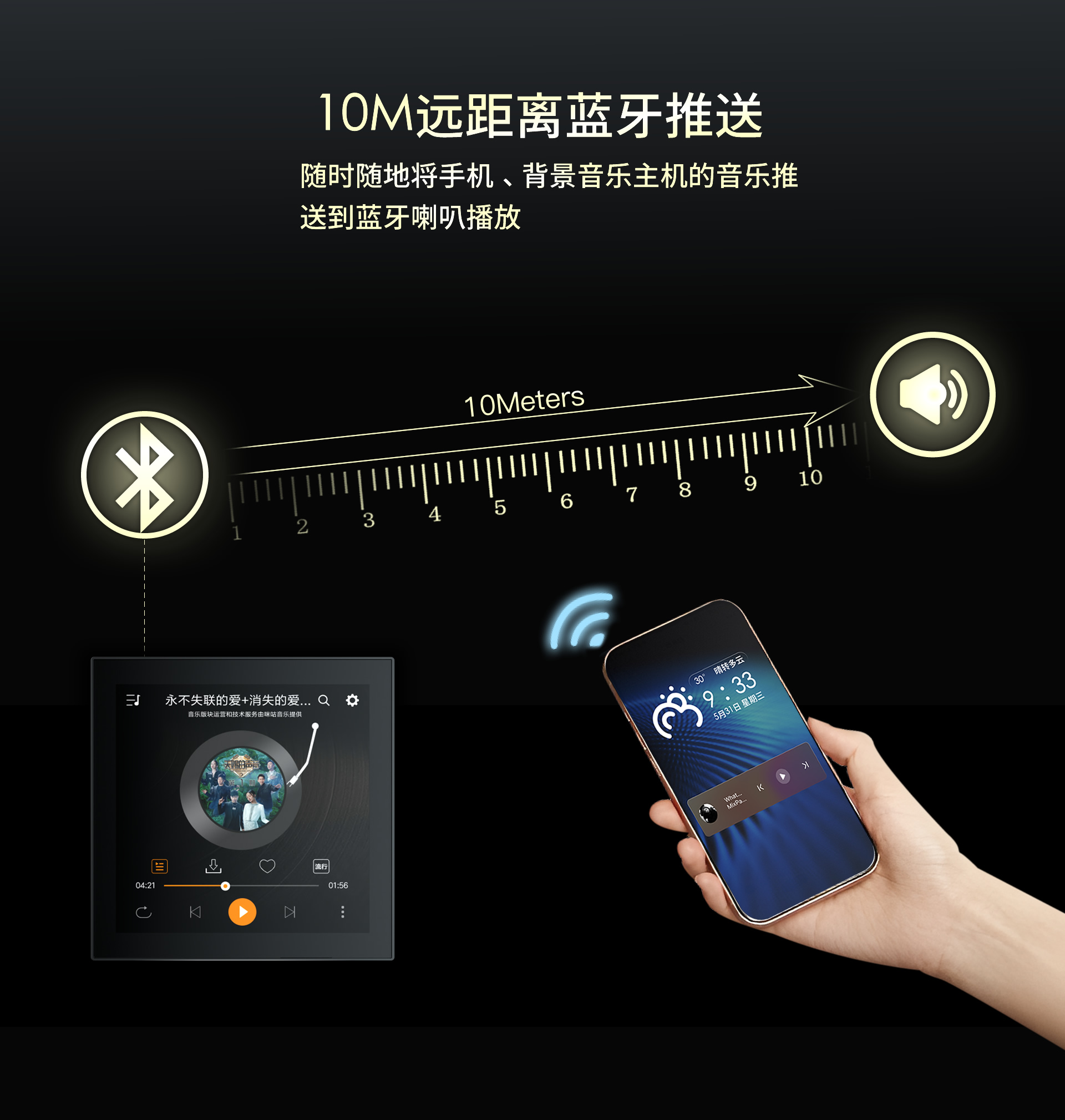 蓝牙吸顶音箱 YZ465BT 详情图