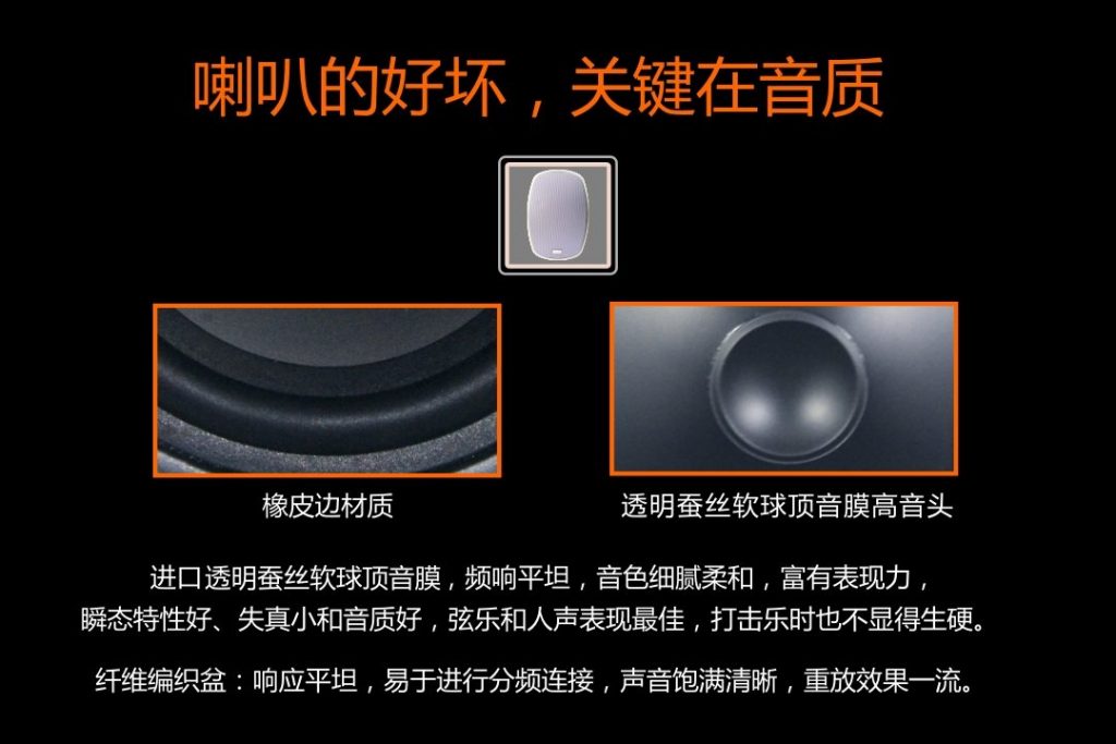 方形壁挂式分频音箱 YZ212 详情图
