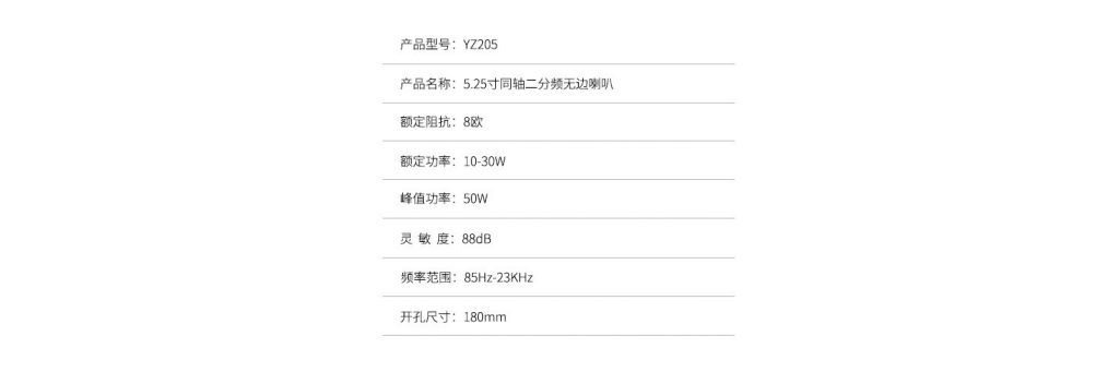 5.25寸吸顶扬声器 YZ205 详情图